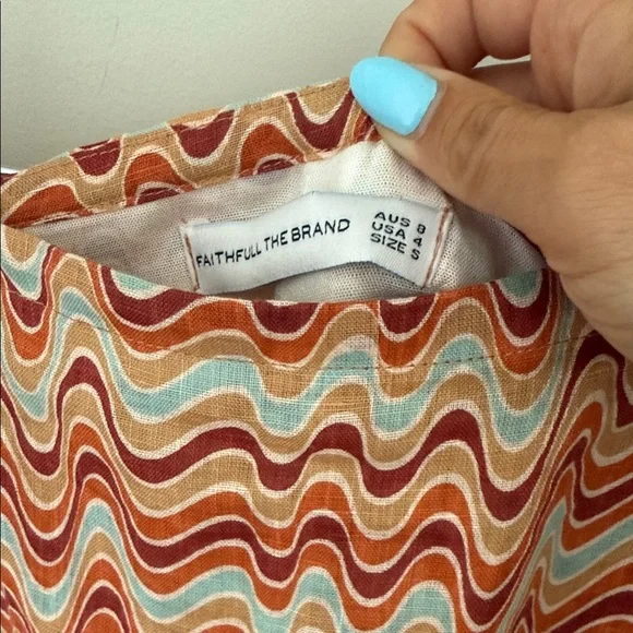 Faithfull the Brand Multicolor Wave Skort - Picture 2 of 3